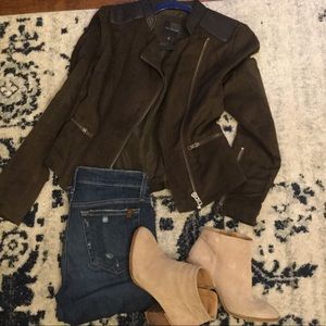 The limited suede leather bomber jacket